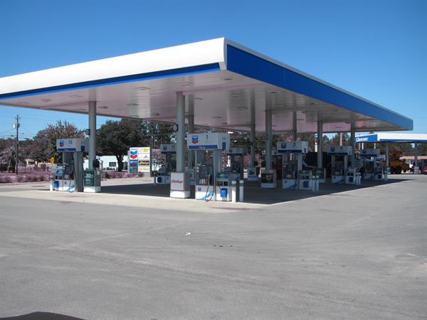 Chevron fuel station built by ECDC